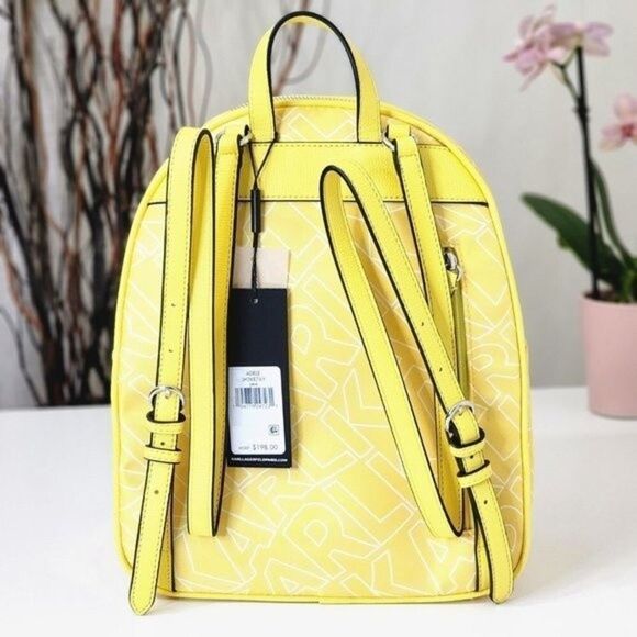 NEW! Karl Lagerfeld Paris Adele Yellow Backpack / Hand Bag main image 9